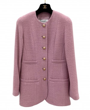 CHANEL Vintage 93A Lilac Pink Tweed Jacket 38