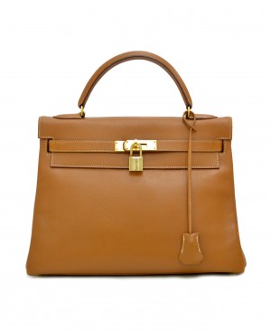 HERMES Gold Courcheval Kelly 32 HM180133