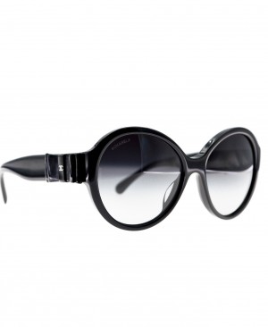 CHANEL Leather Ribbon Sunglasses CC150003