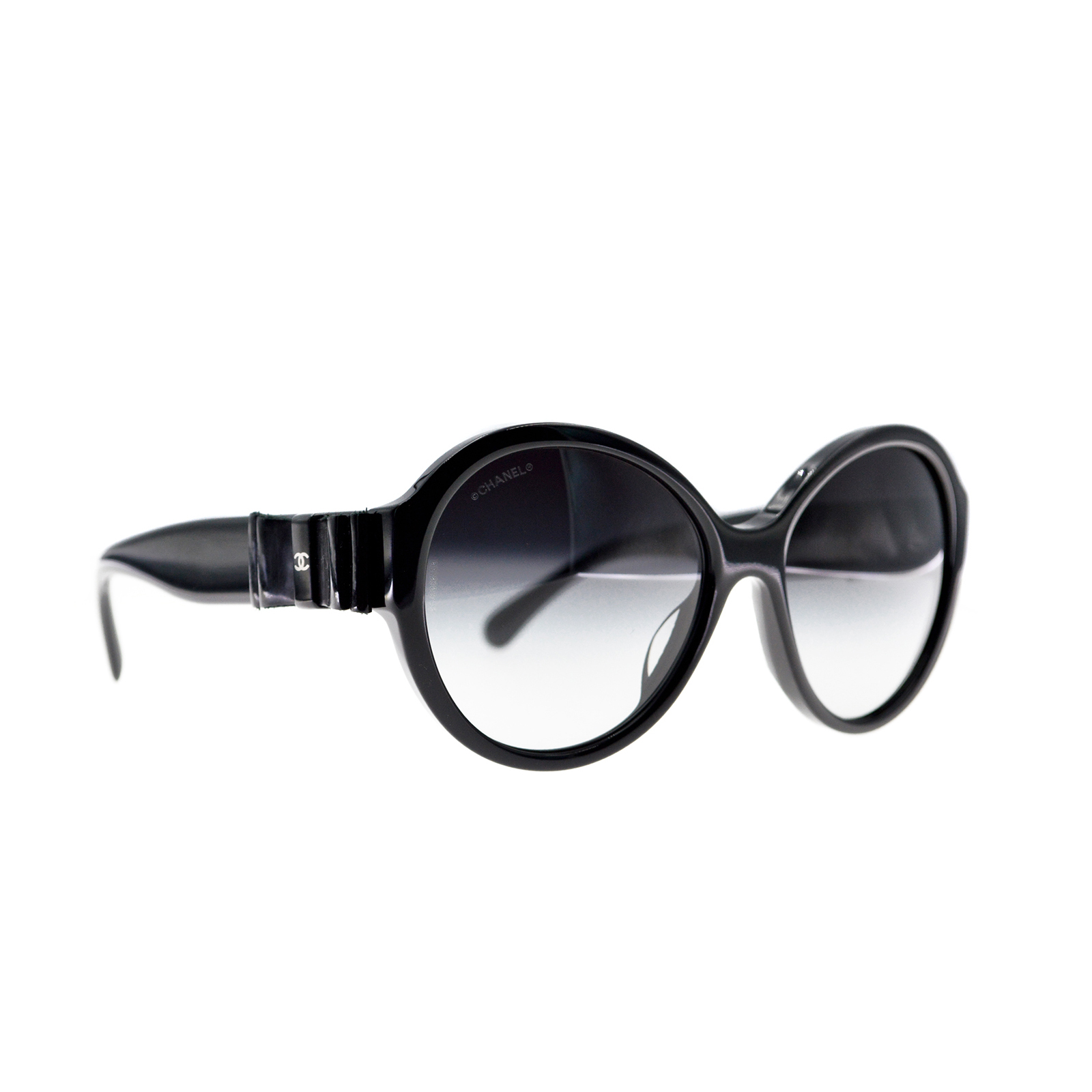 Chanel Chanel Oversized Black Ribbon Bow  CC Logo Sunglasses  Case 